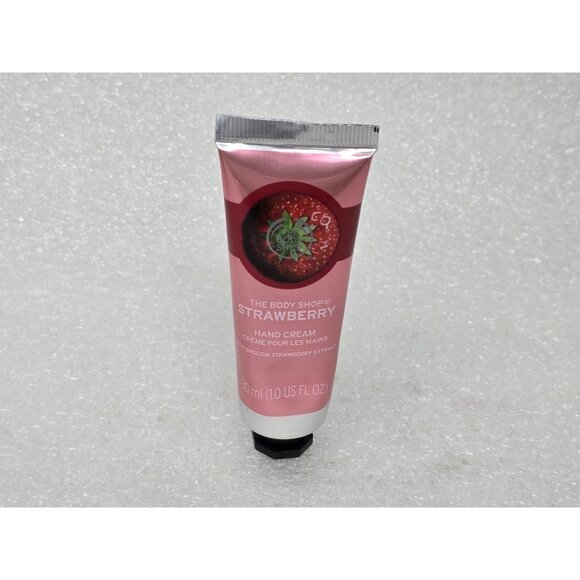 The Body Shop Strawberry Hand Cream 30ml With Cold-Pressed Strawberry Seed Oil - Picture 1 of 3